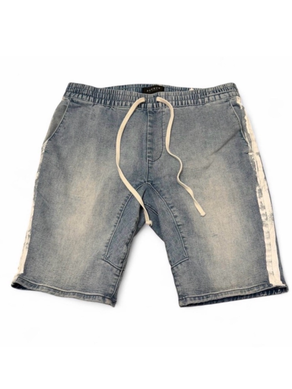 PacSun Light Wash Denim Shorts Men’s Large Stripe Surfer Summer Spring Break